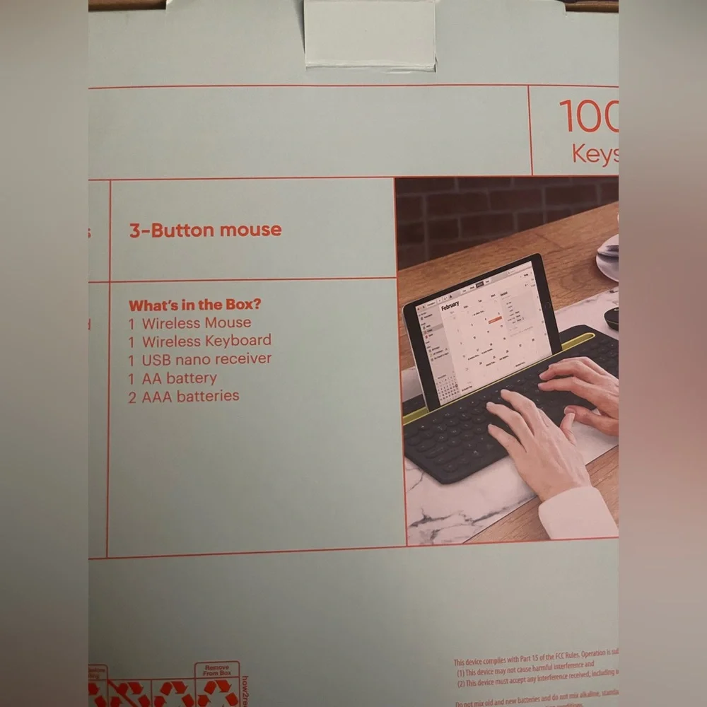 Surf Onn Multi Device Wireless Keyboard & Mouse, connects up to 3 devices